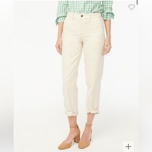 J. Crew Factory Cotton camp pants BJ493 18 tan ecru